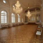 Predsedniška palača - Kristalna dvorana (Mozaični parket: Hrast oljen + Bordura št.21) + Hrast olje WOCA Diamond